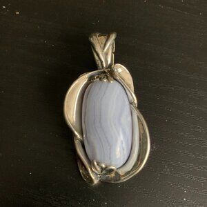 Carolyn Pollack Blue Lace Agate Pendant